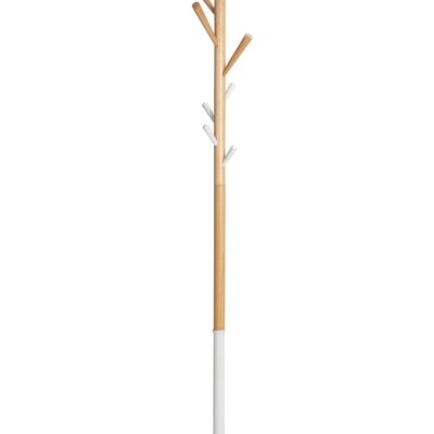 Alba Tree Coat Stand Natural Wood/White