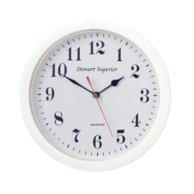 Quartz 12 Hour Wall Clock 255mm White