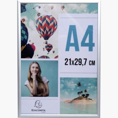 Exacompta Alumin Photo Frame A4 Silver