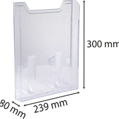 Exacompta Vertical Wall Lit Hold Clear