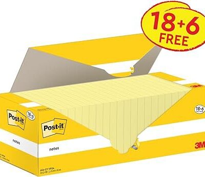 Post it Canary YW 76x76mm PK18+6