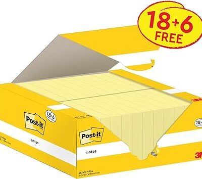 Post it Canary YW 38x51mm PK18+6