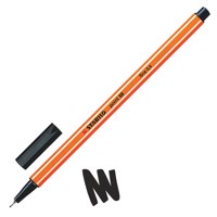 Point 88 Pen Fineliner 0.4 BK PK10