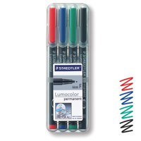 Lumocolor OHP Perm Fine 0.6mm Asstd PK4