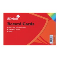 ValueX Record Card 203x127mm Ruled Asst