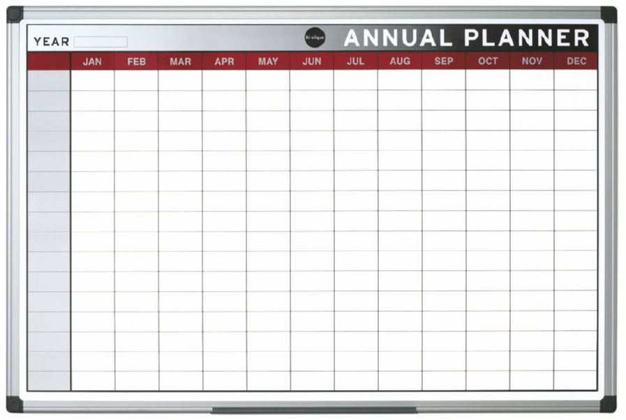 Annual Planner Alu frame 90x60