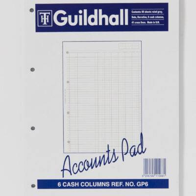 Guildhall Accounts Pad A4 6 Cash