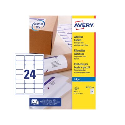Inkjet Address Label 63.5x34mm 2400 lbls