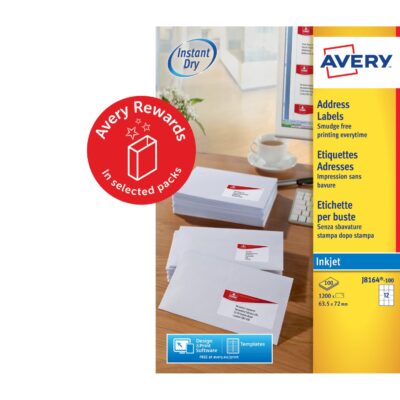 Inkjet Address Label 63.5x72mm 1200 lbls