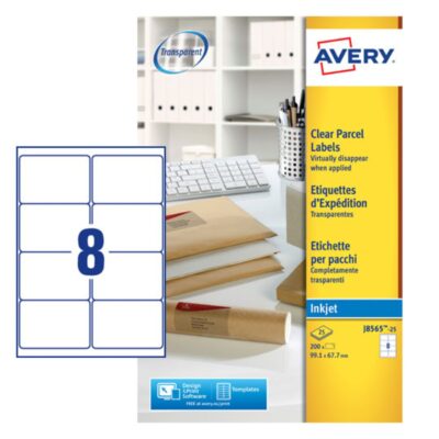 Clear Inkjet lbls 99x67.7mm (200 lbls)
