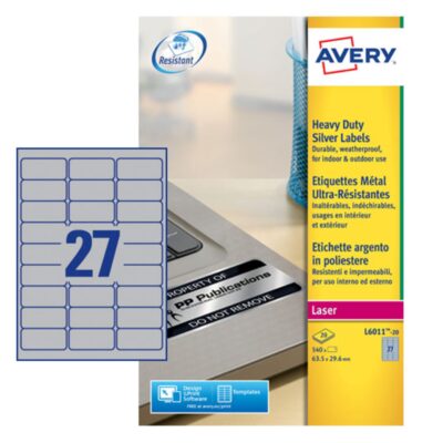 Avery HD Label 63.5x29.6mm SL PK540