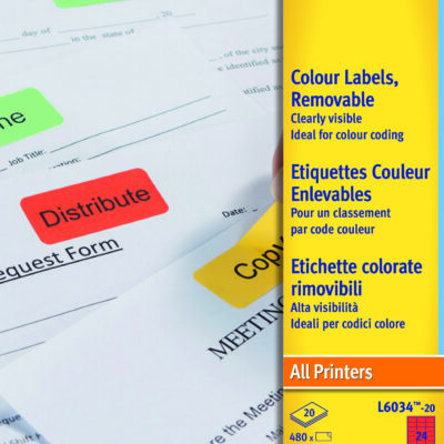 Avery Labels 63.5x34mm RD PK480