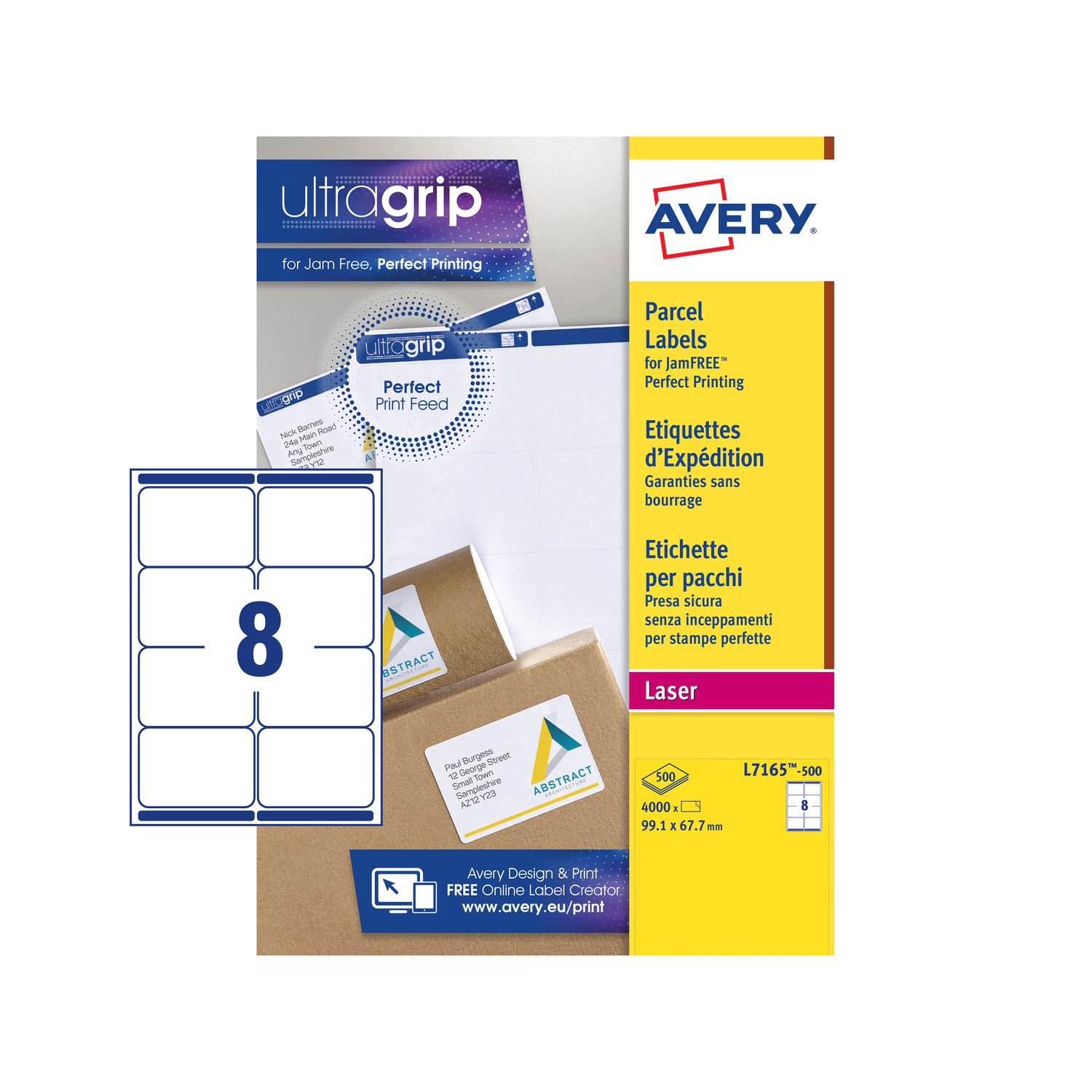 Avery BlockOut Ship Lbl 99x67mm PK4000