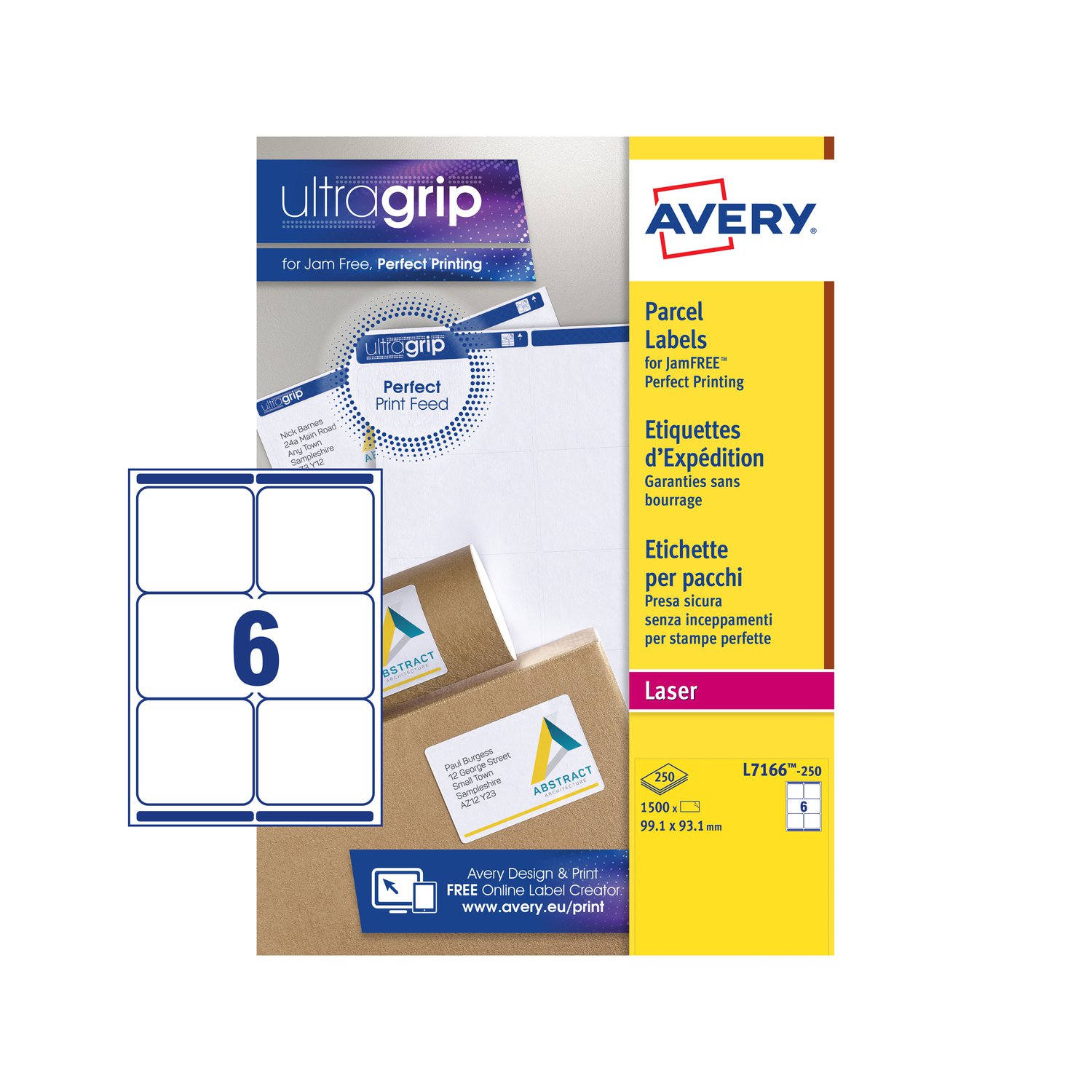 Avery BlockOut Ship Lbl 99x99mm PK1500
