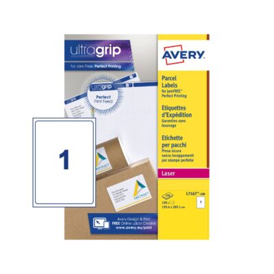 Avery BlockOut Ship Lbl 200x289mm PK100