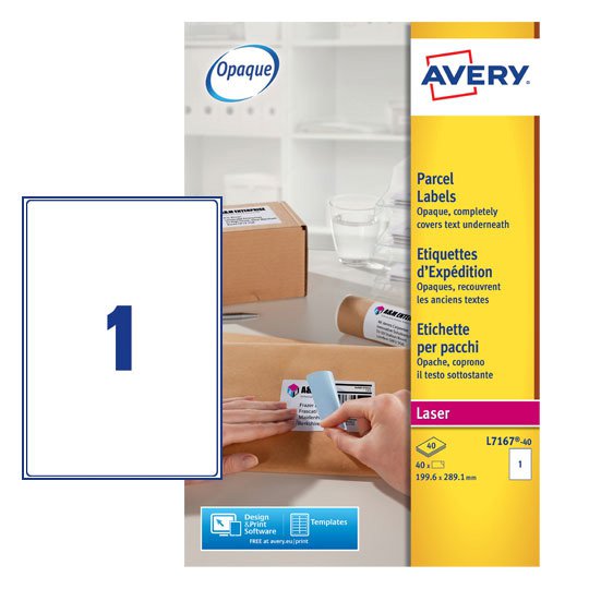 Avery BlockOut Ship Lbl 200x289mm PK40