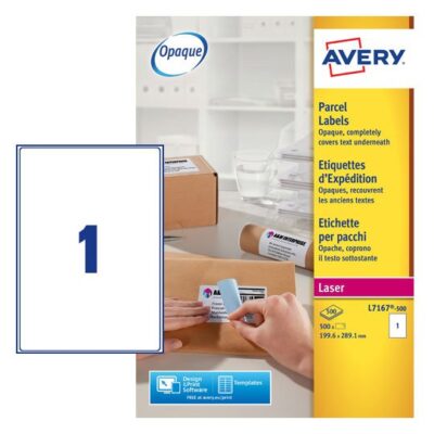 Avery BlockOut Ship Lbl 200x289mm PK500