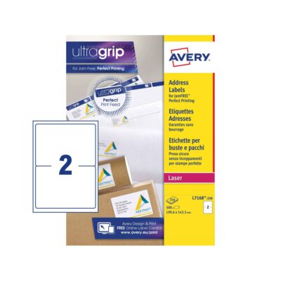 Avery BlockOut Ship Lbl 200x143mm PK500