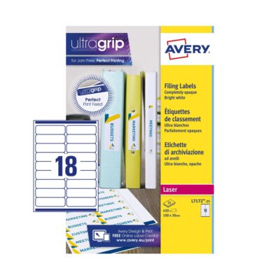 Avery Filing Label 100x30mm PK450