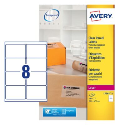 Avery Clear Label 99x67.7mm PK200