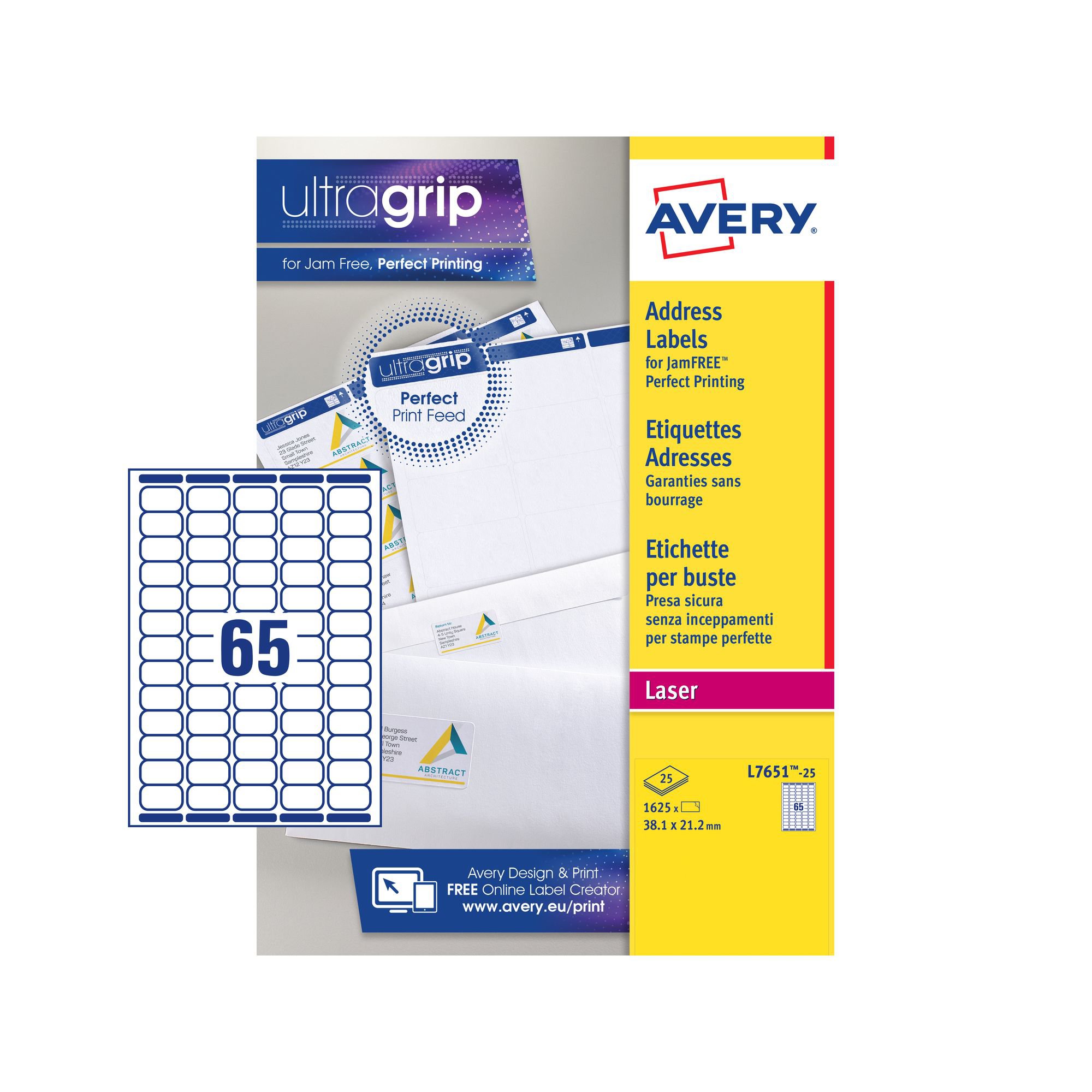 Avery Mini Label 38x21mm PK1625