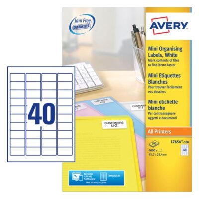 Avery Mini Multi Lbl 45.7x25.4 WT PK4000