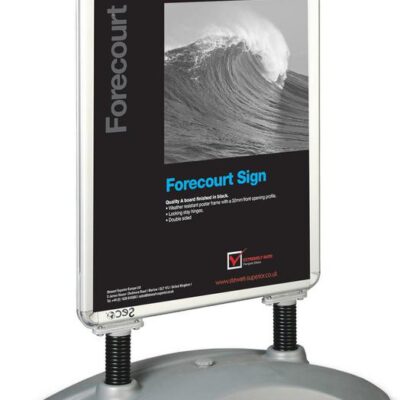 Budget D-sided Forecourt Sign A1 Sil
