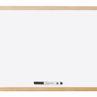 Drywipe Whiteboard Wood Frm 900x600