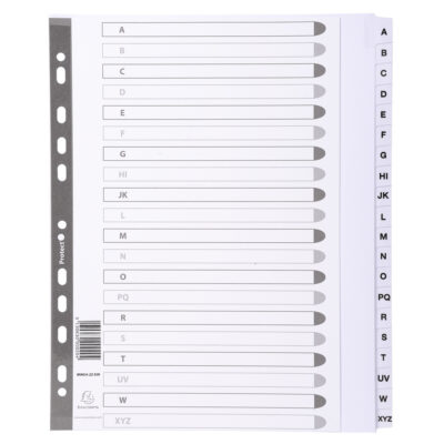 Gui 20Pt Print Ind Clr Mylar Ex Wide A-Z
