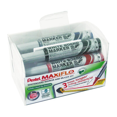 Pentel Maxiflo WB Marker BT Eraser PK4