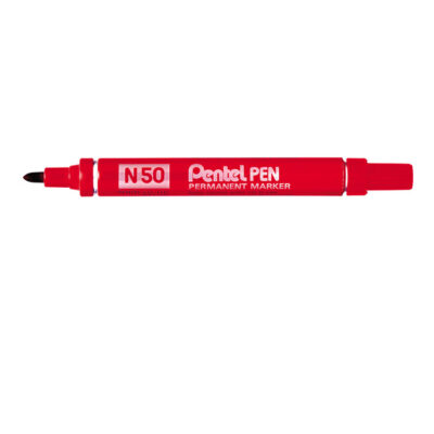 N50 Perm Marker Bullet Tip RD PK12