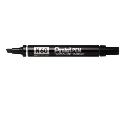 N60 Perm Marker Chisel Tip BK PK12