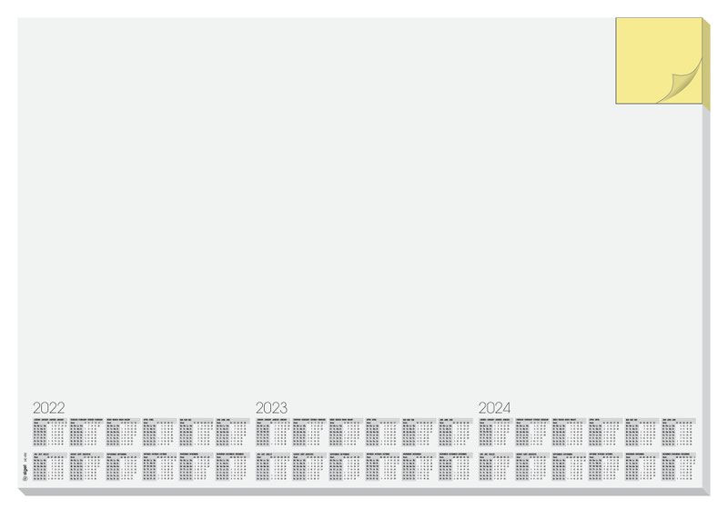 Paper Desk Pad Memo white 595x410mm 30 s