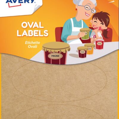 Avery Kraft Labels 41x89mm BRN PK18