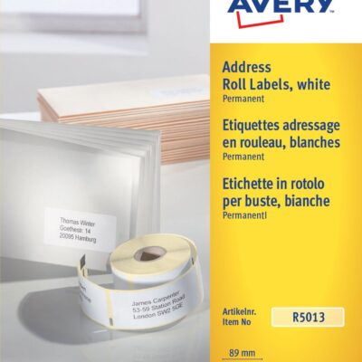 Avery Pers Label Roll 89x36mm RL280