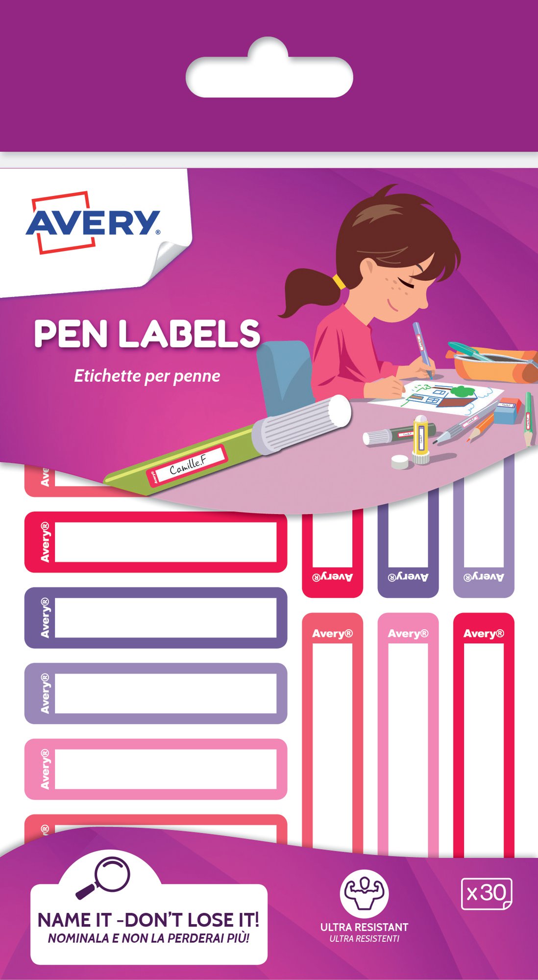 Avery Stationery Labels 50x10 PK PL PK30