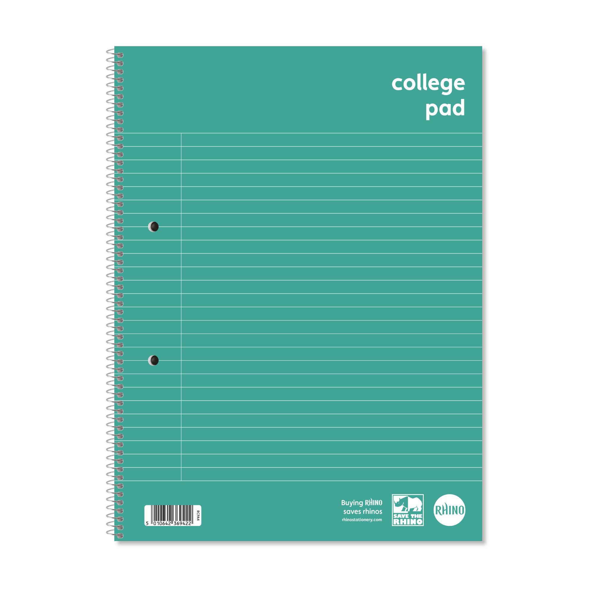 Rhino College Pad A4+ 140P Ruled PK10