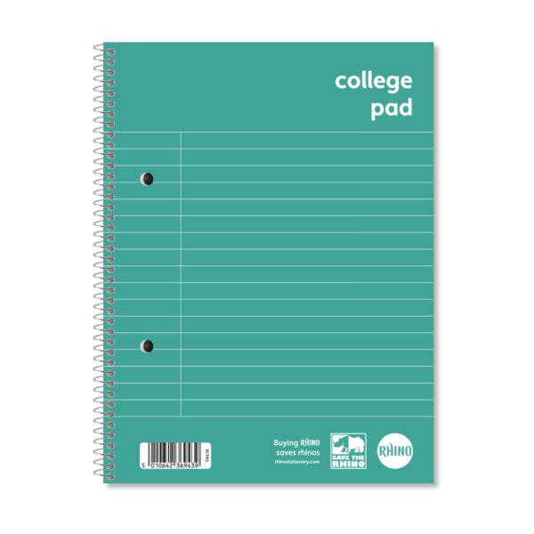 Rhino College Pad A5+ 140P Ruled PK10