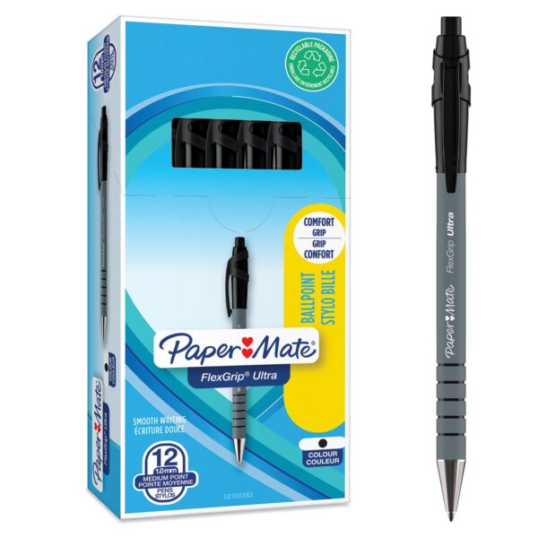 PaperMate Flexgrip Ultra BK PK12