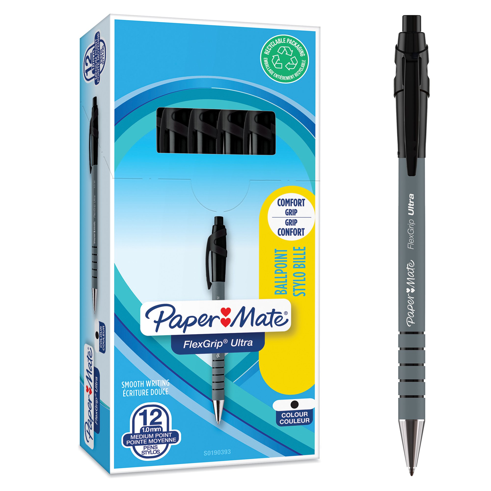 PaperMate Flexgrip Ultra BK PK12