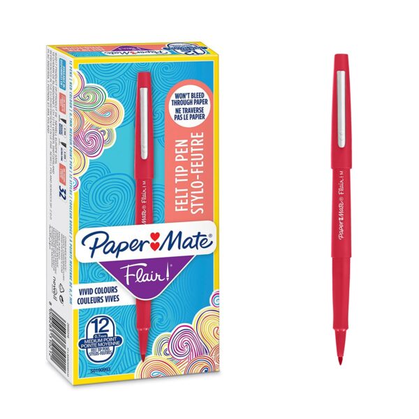 Paper Mate Flair Felt Tip RD PK12