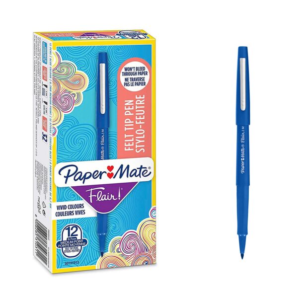 Paper Mate Flair Felt Tip BL PK12