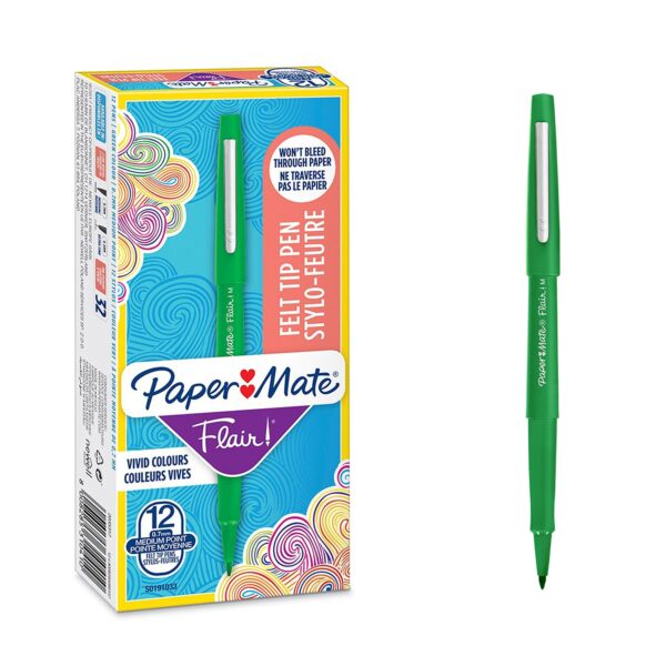 Paper Mate Flair Felt Tip GN PK12