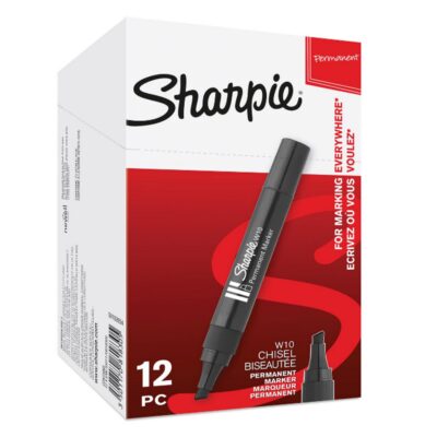 Sharpie W10 Perm Chisel BK PK12