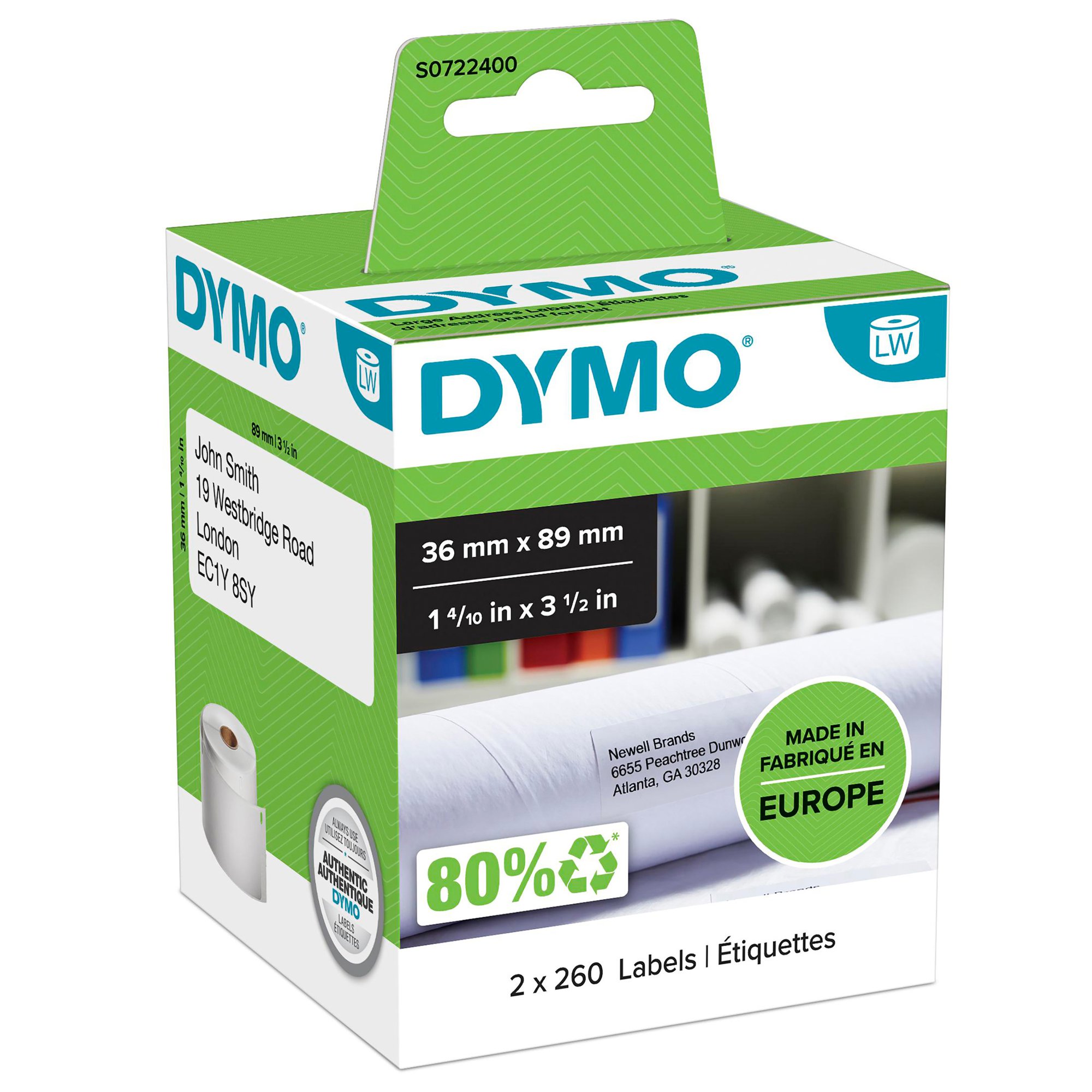 DYMO Large Address Label 38x89mm