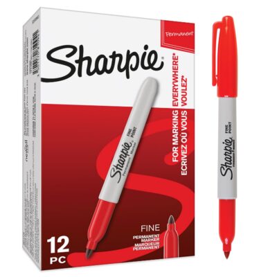 Sharpie Fine Perm Marker RD PK12