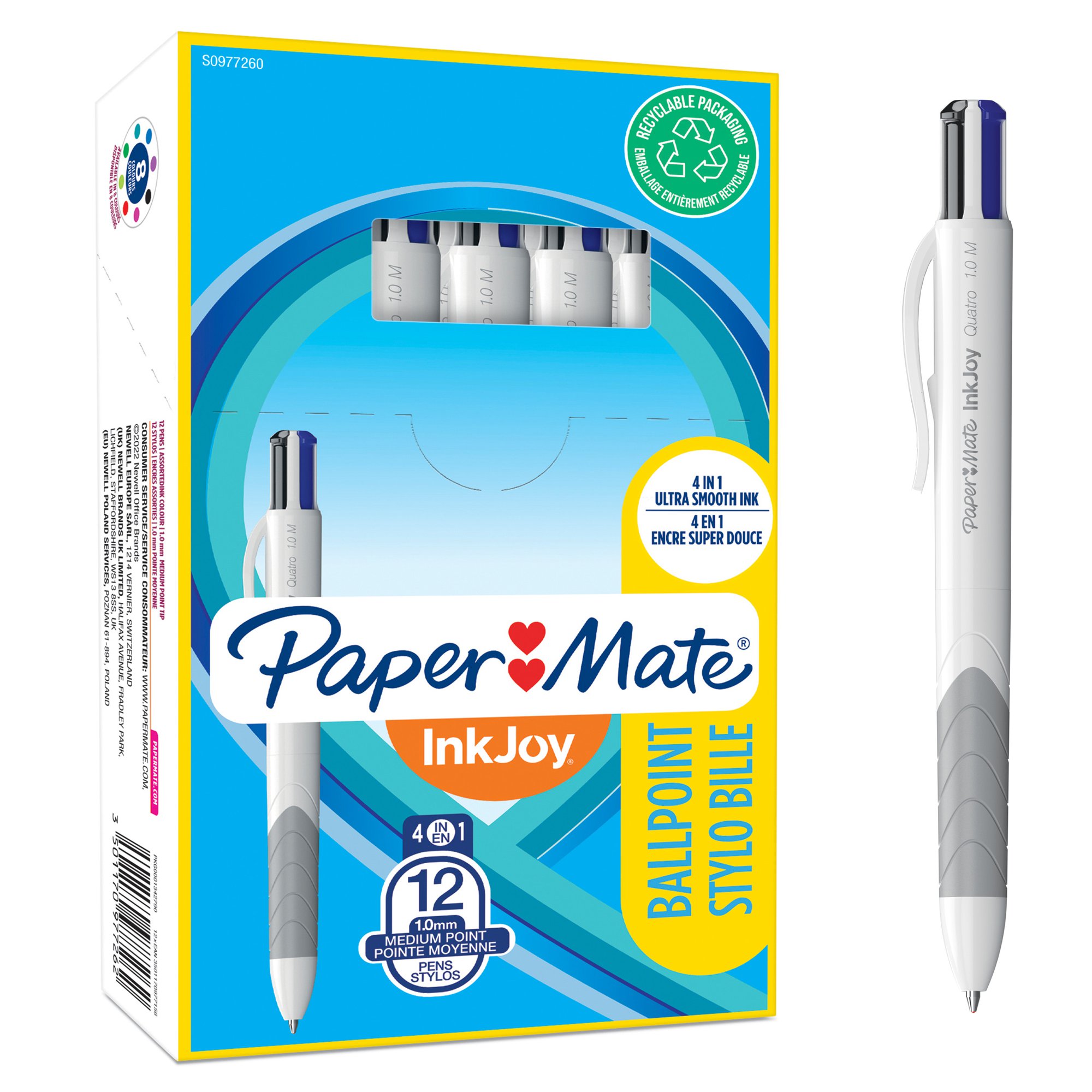 PaperMate Inkjoy Quatro Asst PK12