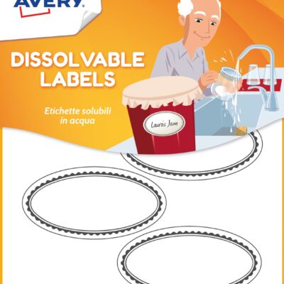 Avery Dissolvable Lbl 55x29mm WH PK18