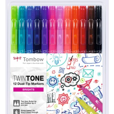 Tombow Dual Tip Twintone Bright PK12